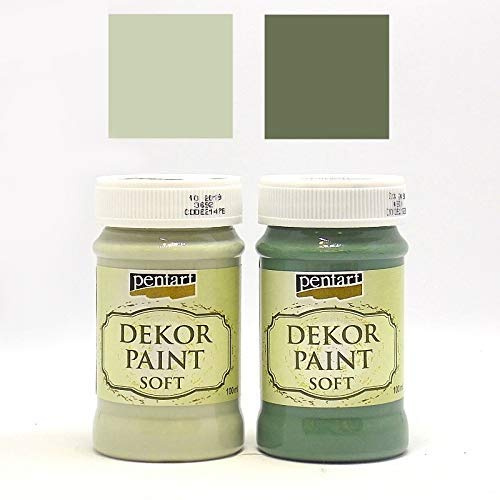 Zita`s Creative Dekor Paint Chalky Set 2x100ml - Set 14. Kreidefarbe, Vintagefarbe, Mattfarbe, Bastelfarbe