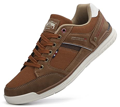 TARELO Baskets Homme Ville Chaussure Casual Basse Sneaker | Décontracté, Antidérapant, Lacet, Coupe Décontractée pour Quotidien, Tennis, Travail, Bureau Taille 41-46