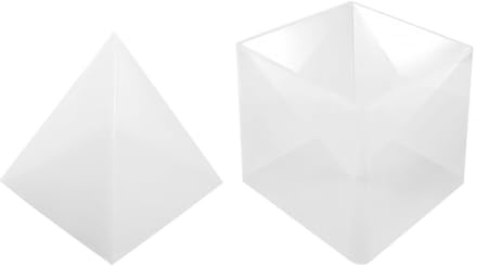 HOMSFOU Pyramidenform Aus Silikon DIY Epoxidharz Gießform Mit Basisform Für Pyramiden-Dekoration Desktop-Deko Basteln Und Modellieren 6.85 Zoll
