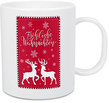 artboxONE Großer Kinderbecher Weihnachten mit Hirsch und REH von CalliLetters - Typografie