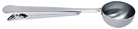 iChewie - Stainless Steel Coffee and Tea Scoop with Bag Clip - Great for Measuring Coffee, Tea, Protein Powder, Instant Drinks & More... Perfect Scoop!