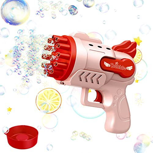 ACAREY Seifenblasenmaschine für Kinder, Seifenblasenpistole Bubble Machine Bubble Gun Hochzeitsdeko Seifenblasen Hochzeit Blasenmaschine Blasenspielzeug Geschenk für Kinder,Geburtstag, Party (Rosa)