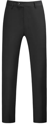 Pantaloni in tessuto da uomo eleganti elasticizzati - Pantaloni da completo neri da uomo slim fit pantaloni business tinta unita basic pantaloni da completo eleganti casual pantaloni aderenti con