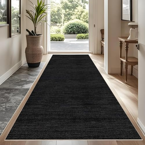 Rutschfeste Maschinenwaschbare Fußmatte 80 x 300 cm flurteppich läufer lang Flurteppich Wohnzimmer Teppich Küchenteppich Läufer für Eingang Küche Schlafzimmer Wohnzimmer, Schmutzfangmatte Innen
