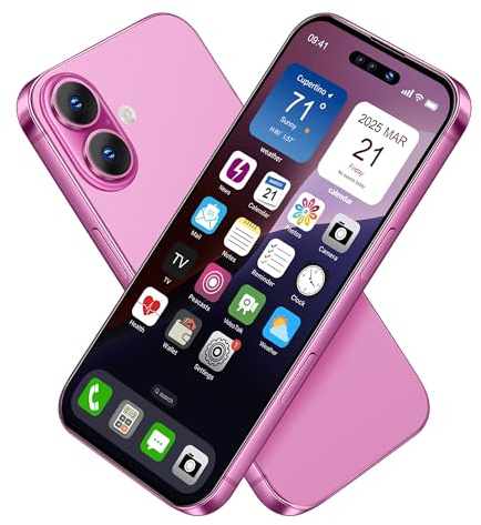 Without Logo Non-working Phone Dummy Display Model Pretend Phone toy for Phone 16 6.1 inches - Pink Colorscreen