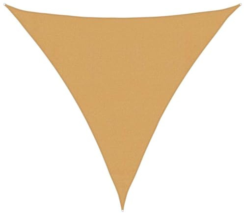 vidaXL Toldo de Vela Triangular HDPE Arena 160 g/m² 3,6x3,6x3,6 m