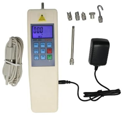 Misuratore di forza digitale, Misuratore di digitale da 100 N/200 N/300 N/500 N Dinamometro Strumenti di misurazione della Misuratore di di spinta e trazione Tester Misuratore, Unità N kg lb Oz(300N)