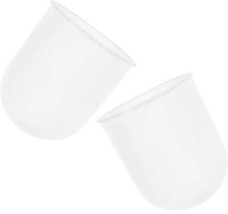 Gobelet Porte-Brosse de Toilette en Plastique Blanc 2 Pièces | Lot de 2, Rangement Léger pour Salle de Bain, Support Simple pour Brosse de Nettoyage