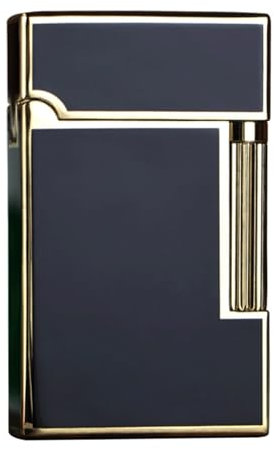 DGHNBMGNG Accendino Portatile in Metallo con squittio, Scorrevole lateralmente, Rivestimento in Metallo, Mola abrasiva, Ricaricabile con Controllo della Fiamma Regolabile (butano Non Incluso).(B)