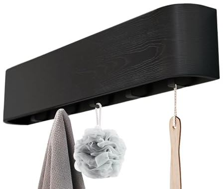 Estante para colgar ropa montado en la pared, abrigos de madera, estantes para ropa con ganchos plegables, organizador sin taladro, interruptor de ropa para bolsas de hogar, llaves, sombreros