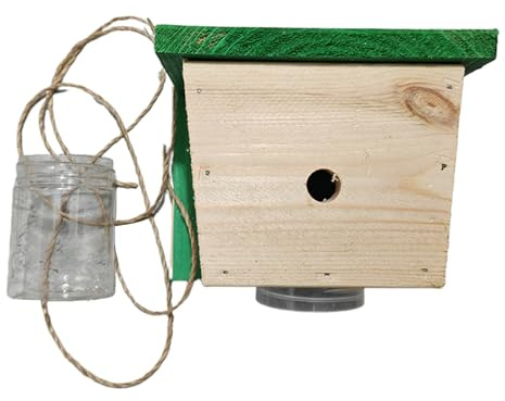 Wespenfalle aus Holz, ausbruchsicher, wiederverwendbar, außen Wespenfalle Bienenfänger, für Wartung, Terrasse, Hinterhof, Deck, Hof, Traufen, Zweige
