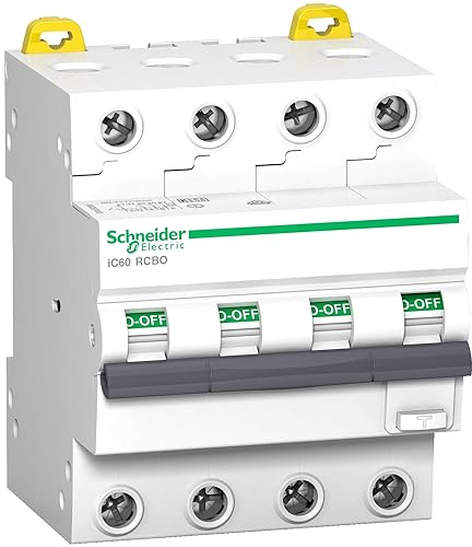 Schneider Electric FI-/Leitungsschutzschalter Acti9 iC60N, 4-polig, 32A, B-Charakteristik, 30mA, Typ A, 6kA, Artikelnummer A9D87432