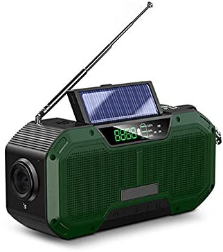 Emergency Radio Hand Crank Solar Ipx5 Waterproof Weather Radio With Noaa Alert 2000mah Rechargeable Portable Crank Radio Flashlight Cell Phone Charger Portable Radio For Home Camping Disasters