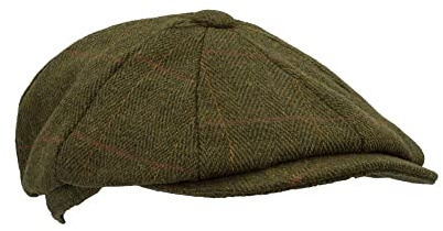WALKER AND HAWKES - Unisex Bakerboy-Ballonmütze aus Tweed - 8-Panel-Konstruktion