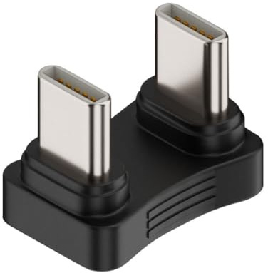 Chenyang Acoplador USB C, adaptador USB 2.0 tipo C macho a macho en ángulo de 180 grados para transferencia de datos y carga