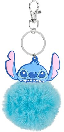 Disney Lilo and Stitch Schlüsselanhänger mit Pompom-Motiv, Blau, blau, One size