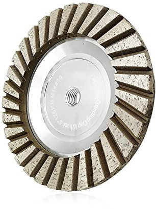 CruSio 1Pc Dia 125Mm À Base D'Alumimeule de Meulage M14 Filetage 5 Pouces Disque de Meulage Diamant À Faible Bruit, 1Pc M14 Grain 30/1 Pièce M14 Grain 50