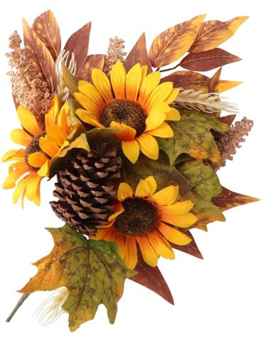 Cabilock Thanksgiving Sonnenblumen-Ahornblatt-Bouquet Home-Produkte Stilvolles Künstliches Blumenarrangement Für Das Wohnzimmer