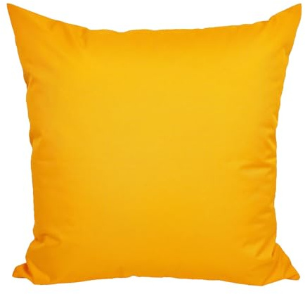 JACK 50x50cm Outdoor Lounge Kissen Dekokissen inkl. XXL-Füllung Wasserabweisend Sitzkissen Garten Stuhl Lotus Effekt, Farbe:Gelb