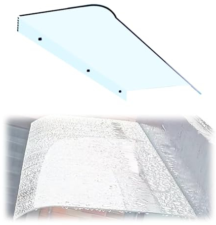Vordach for haustür glas, Transparente Haustür-Überdachung, Regenschutz-Polycarbonat-Abdeckung, Außenmarkise, Fenster-Garten-Überdachung, schlagfest, Terrassen-Veranda-Markise ( Color : Clear , Size :