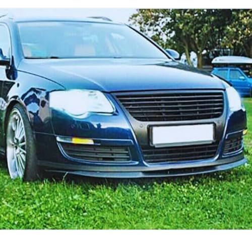 Para VW Passat B6 Cupra, parachoques delantero, alerón, kit de cuerpo de labios, color negro (3 unidades)