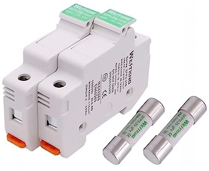 HBDCRJGE Photovoltaik-Solar-Sicherungshalter mit 10 x 38 mm DC 1000 V 1 A 3 A 5 A 10 A 15 A 20 A 25 A 32 A Sicherung for den Schutz der Combiner Box Solaranlage(30a,10 Sets)