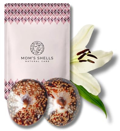 MOM’S SHELLS Essentiel – Coquillages d’allaitement en nacre – Soulage crevasses et irritations – Lactation 100% naturelle – Accessoire pour Mamelons Anti Crevasse, Lait Maternel (Taille M - 5.5/6cm)