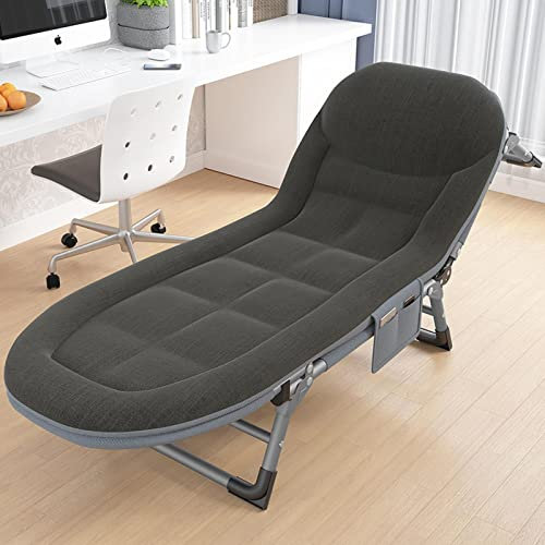 Faltbares Metallbett mit 5 verstellbaren Einzelbetten, zusammenklappbar, integriertes, elastisches Gästebett, tragbar, 200 cm Länge, ausklappbares Bett für Schlafzimmer und Büro