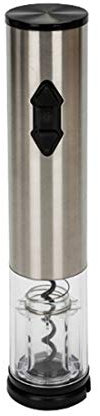 QTANZIQI Cavatappi elettrici, apribottiglie, Apri del Vino Automatico a Batteria, Pacchetto Set Lite con Foglio, Argento