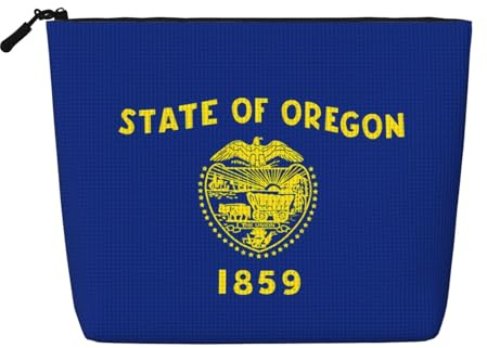 Oregon Staatsflagge Damen Kultur- und Kosmetiktasche, Unisex-Kulturbeutel, Aufbewahrungstasche für Körperpflege