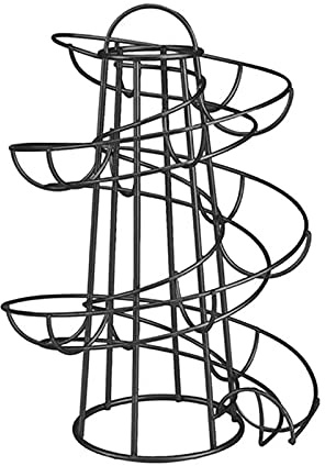 Spiraläggställ smidesjärn äggstativ multifunktionell metall spiral äggkorg kreativ äggförvaringshylla för köksbänk