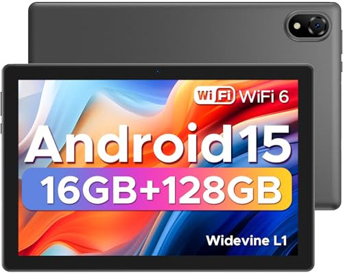 DOOGEE U10 Tablet 10 Pollici,16GB+128GB/2TB Tablet Android 15, 5060mAh Tablets Gaming, 1280 * 800 IPS, Split-Screen, WiFi 6 Tablets, BT5.0, Doppia Fotocamera 5MP+8MP, Widevine L1- Grigio