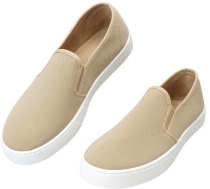 JOMIX Zapatillas Hombre sin Cordones Verano Slipper Casual Slip-On Sneakers Flat Loafers Transpirables Talla 40-45 EU