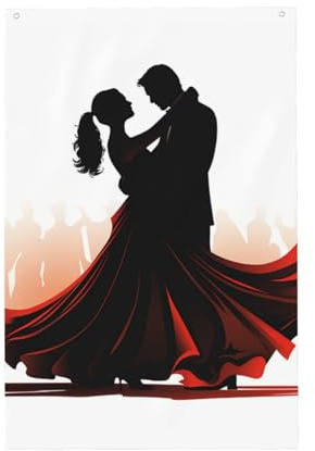 Drapeau de jardin de bienvenue pour salle de bal, danse - 61 x 91 cm - Ne se décolore pas - Double face - Bannière d'extérieur pour cour, porche, pelouse