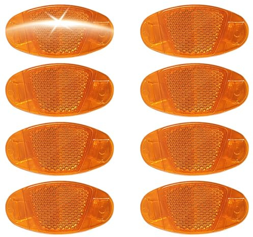 Henyall 8-Pack Bike Reflectors Set - Universal Front & Rear Bicycle Wheel Spoke Reflectors | High-Visibility Safety Accessories for Mountain Bikes, Road Bikes & Cycling Gear