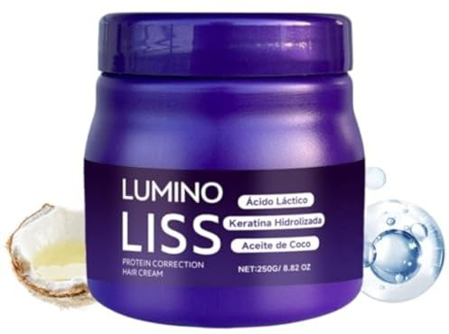 Lumino Liss Alisado,Lumino Liss Alisado Sin Formol,Luminoliss Sin Formol,Crema Alisadora, Cabello Liso Sedoso Sin Frizz - Brillo Duradero