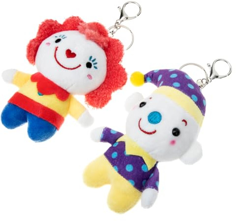 Gatuida Lot De 2 Porte-clés En Peluche Clown, Pendentifs Adorable Pour Paquet à Dos Et Cartable, Matériaux Doux, Couleurs Simples, Accessoires De Décoration Pour Garçon Et Filles Et Adolescents