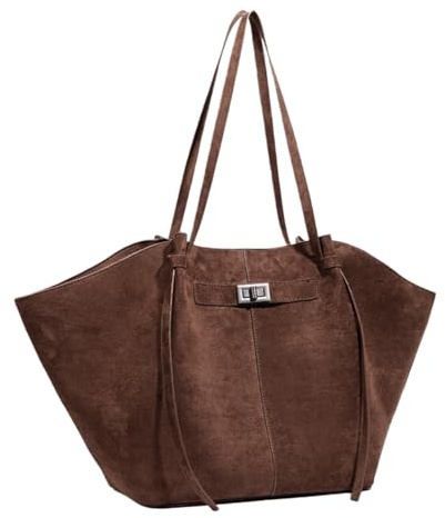 Kuisoe Tote Bag Damen,Shopper Tasche Damen Groß mit abnehmbarer Schlaufe, Large Shoulder Handbag für College, Schule, Arbeit, Reisen & Shopping