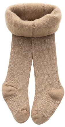 Collant Polaire pour Fille Collants Doux Bébé Collants en Coton Respirant Thermiques Chaussettes Tricotées Jambières Bébé Collant Polaire Enfant