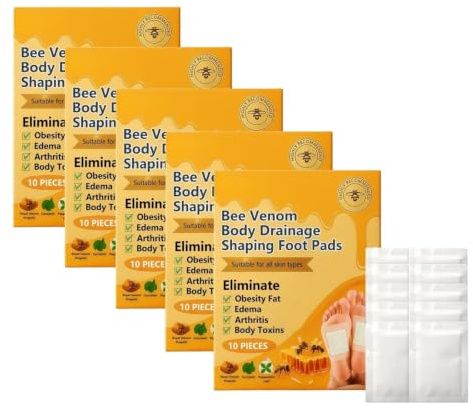 Parches de desintoxicación para los pies - 10 parches por paquete. Limpian profundamente gracias a ingredientes naturales, promueven la circulación sanguínea, alivian el estrés, facilitan el sueño