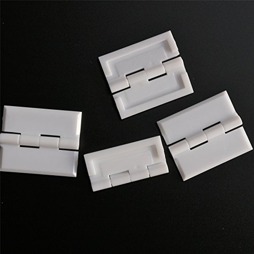 4 x Acryl Scharnier 45mm x 38mm WEIß Scharniere, Beständige Acryl, Kunststoff, Acrylkunststoff, kontinuierlich, Klavier, Scharnier, Scharniere, Beschläge, Band, Gelenk, Angel