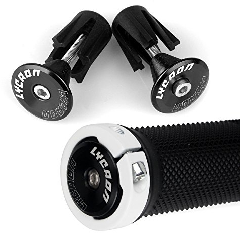 Cykelhandtag med aluminiumlås, cykelhandtag för Scooter Cruiser Urban Bikes Trehjuling MTB BMX hopfällbar cykel (Vit - Expanderbara gavel)