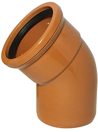 45° Bend (Single Socket) 110mm Underground Drainage Pipe Fittings Bend Trap Gulley Socket Grid Coupler