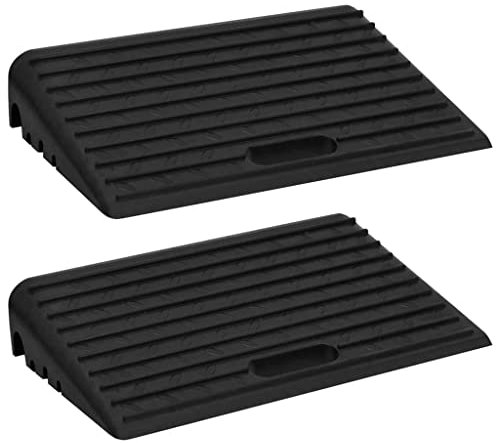 Rampes de bordure 2 pcs 50x30x11 cm Caoutchouc