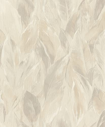 Rasch Tapete 537338 - Helle Vliestapete mit großen Blättern in Beige und Hellgrau aus der Kollektion Curiosity - 10,05m x 0,53m (LxB)