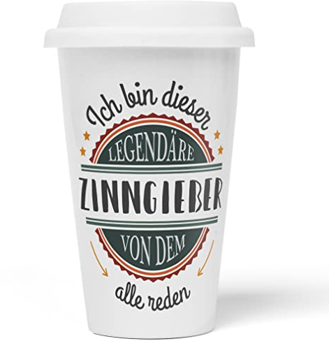 JUNIWORDS To-Go Becher mit Deckel, Ich bin dieser legendäre Zinngießer, von dem alle reden (5075690)