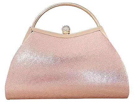 ARVALOLET Damen-Clutch, Glitzer-Strass, funkelnde Geldbörse, Clutch, Tasche for Damen, Abend-Clutch for Hochzeit, Braut, Abschlussball, Cocktail-Party, Damen-Abendtasche, rose, 40 * 12 * 28 cm