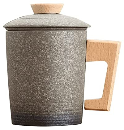 Tazzine Caffè Tazza da Caffè Tazza di Tè Tazza In Ceramica In Stile Cinese Con Filtro, Semplice Tazza Da Caffè E Tazza Da Tè Con Coperchio, Tazza Multifunzionale for Bevande Zen Tazzine di Caffe Tazze