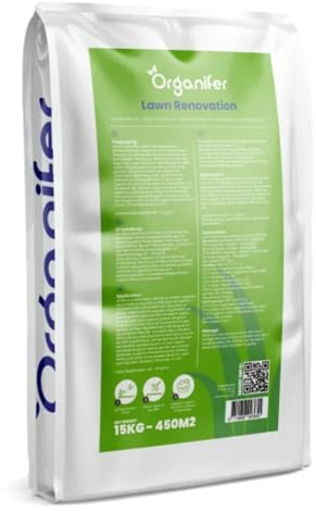 Mix Per Scarificazione Del Prato - Miscela Per Prato (15 Kg/450 M2) - Fertilizzante Per Prato - Recupero Semi Di Erba - Fertilizzante - Rinnovamento Del Prato - Miglioramento Del Terreno - Organifer