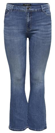 Only Carmakoma Pantaloni da Donna, Media Blu Denim, 48W x 32L